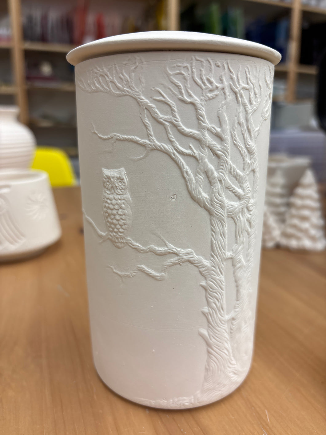 Owl Container W/ Lid