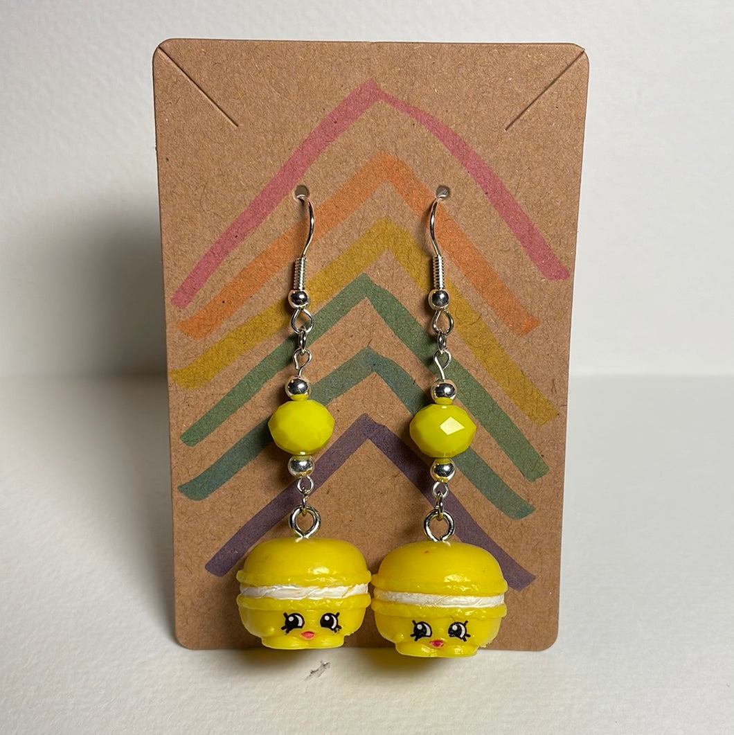 Yellow Macaron Earrings