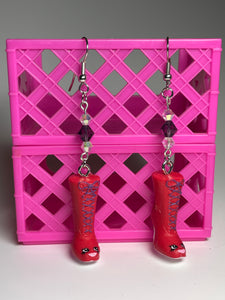 Red Boots Earrings
