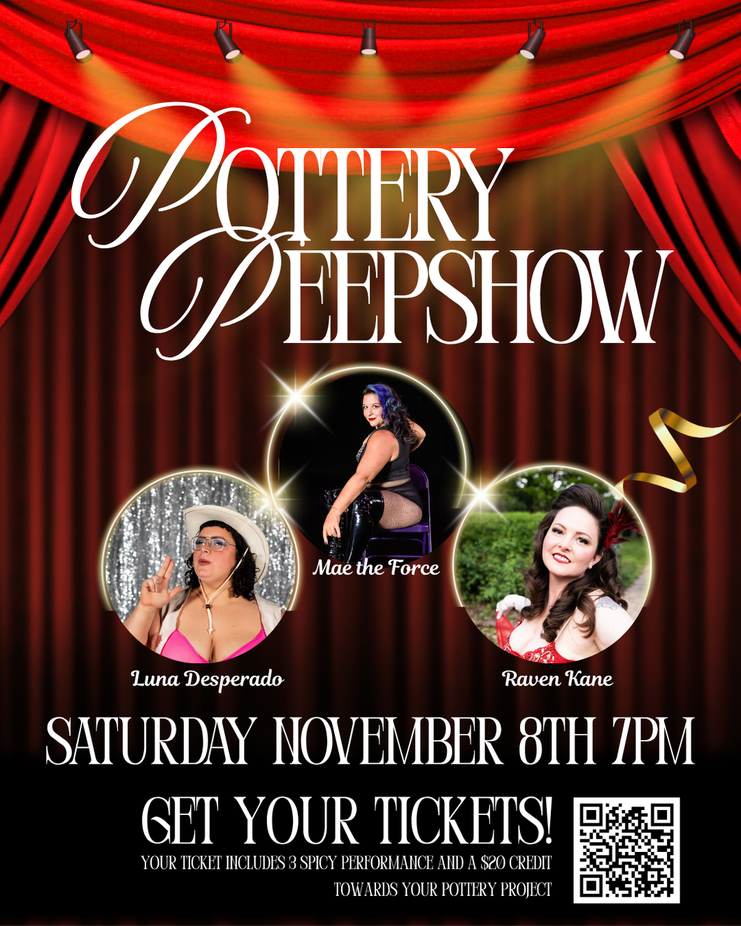 Pottery Peepshow 21+ - Saturday November 8th