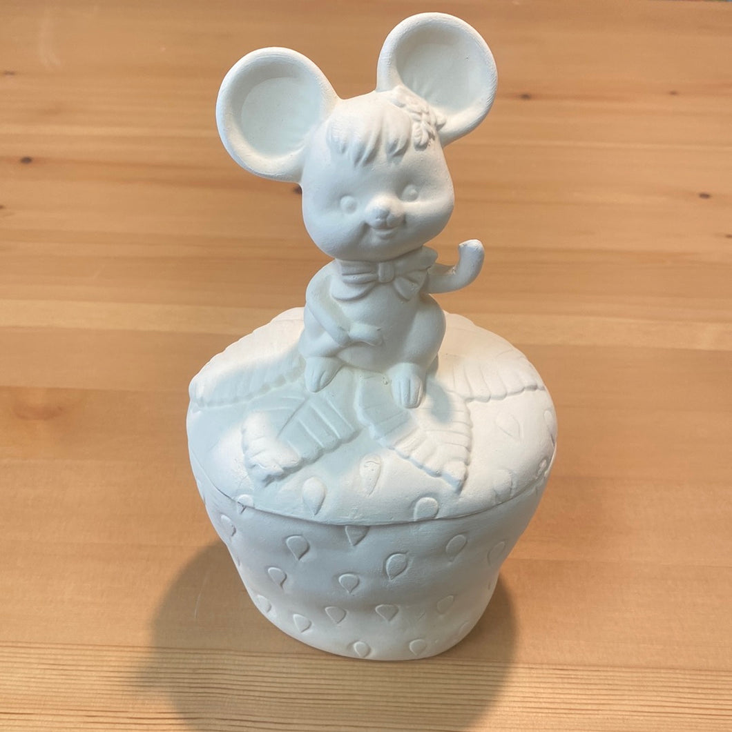 Mouse on strawberry box