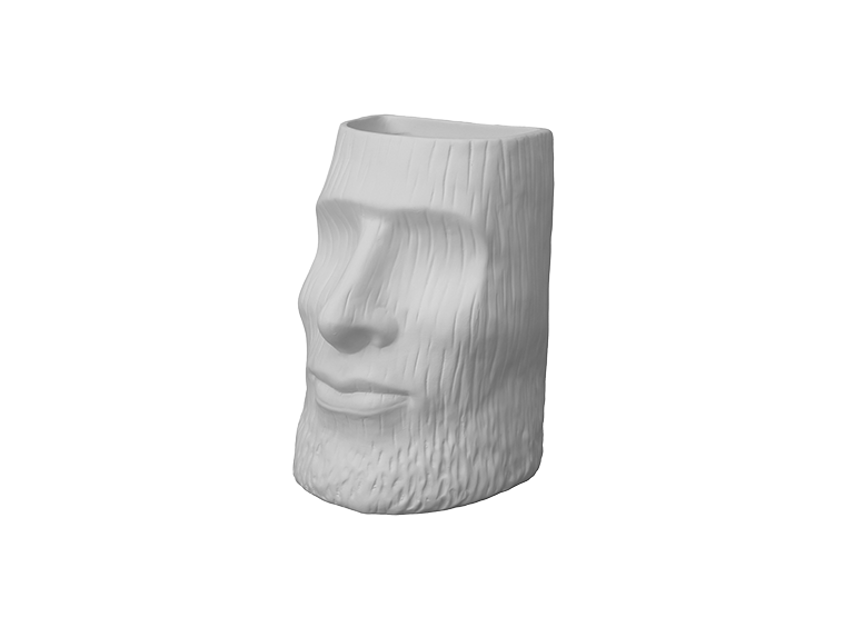 Woodgrain Moai Planter